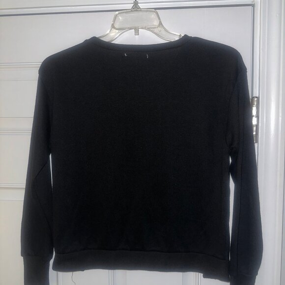 Moral Fiber Juniors' Long‎ Sleeve Crew Neck Lace-Up Long Sleeve Sweater medium - Picture 3 of 3